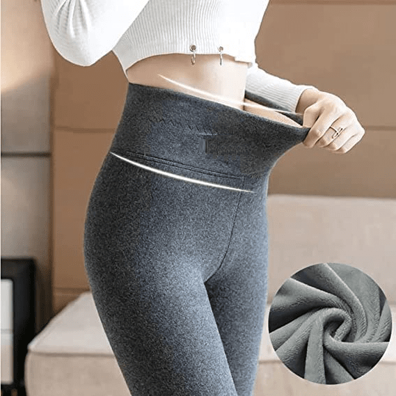 Ultra Warm Plush Lining Leggings Casual Stretchy High Waist for Women