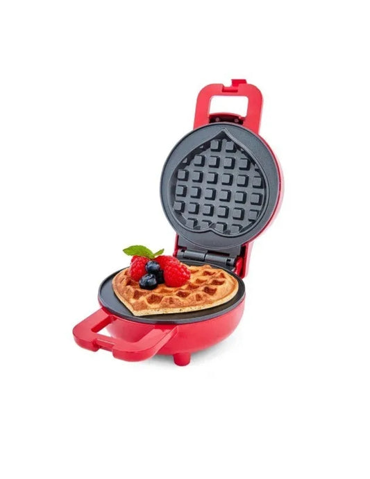 Mini Heart Waffle Maker Non-Stick Coated Plate Skid-Resistant Feet AU Stock