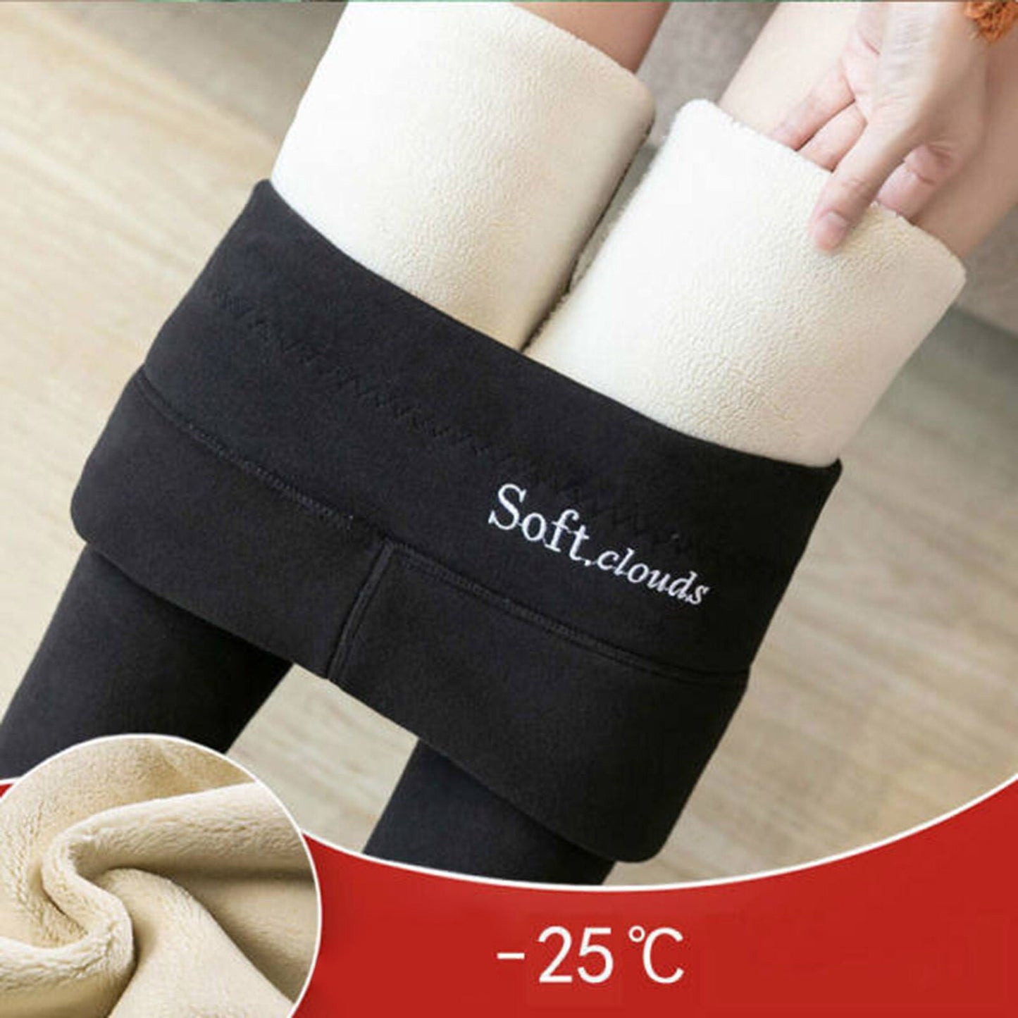 Women's Winter Wool Leggings Thermal Ultra Warm Fleece Lined