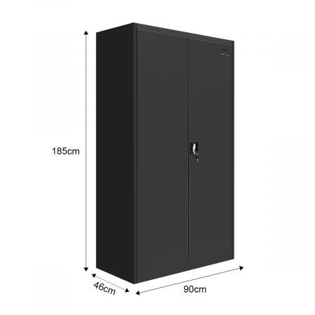 185Cm Safe Steel Locker File Storage Cabinet Cupboard W/4 Adjustable Shelves For Home,School,Lab,Gym