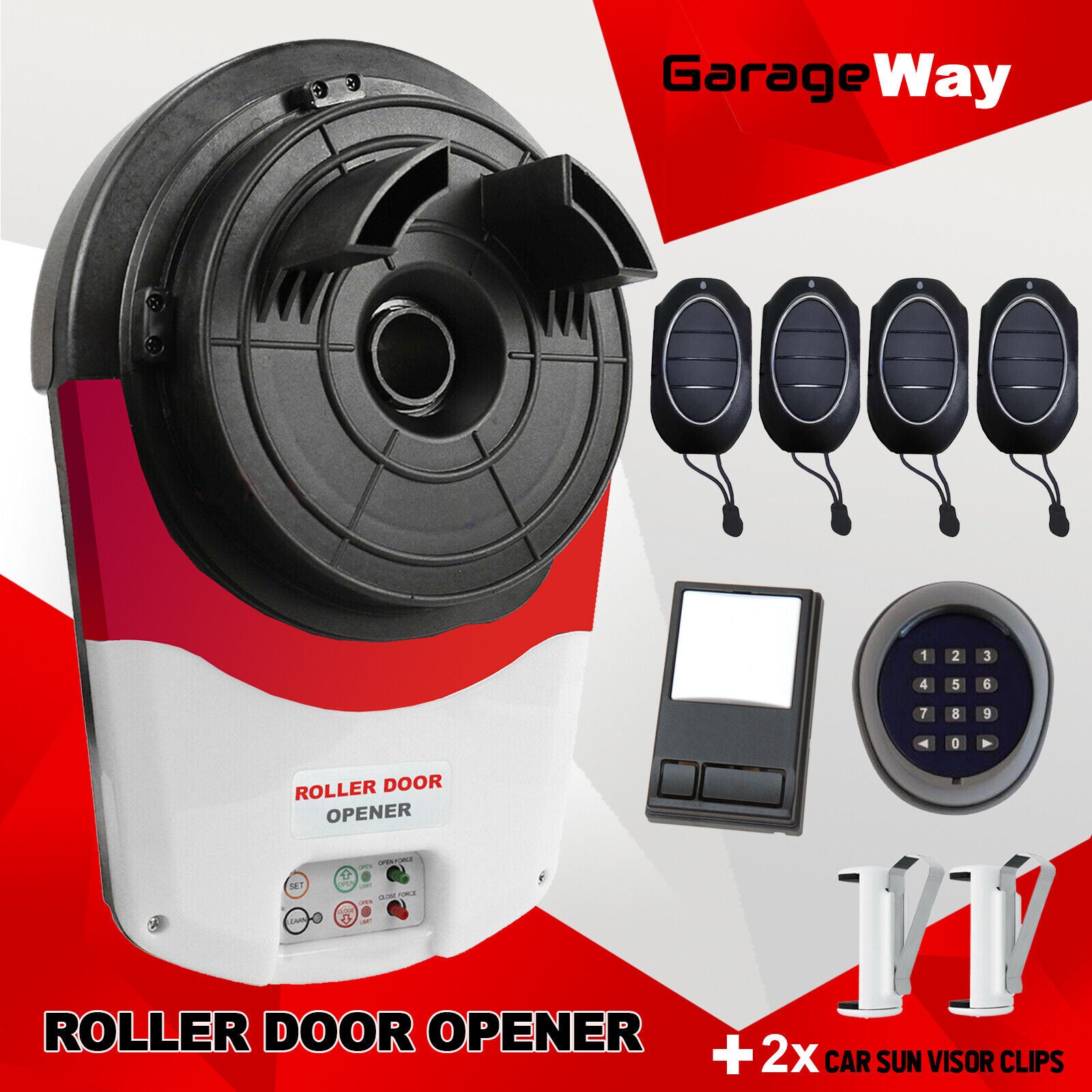 Automatic Roller / Rolling Garage Door Opener Motor 4x Remote Controls Keypad AU
