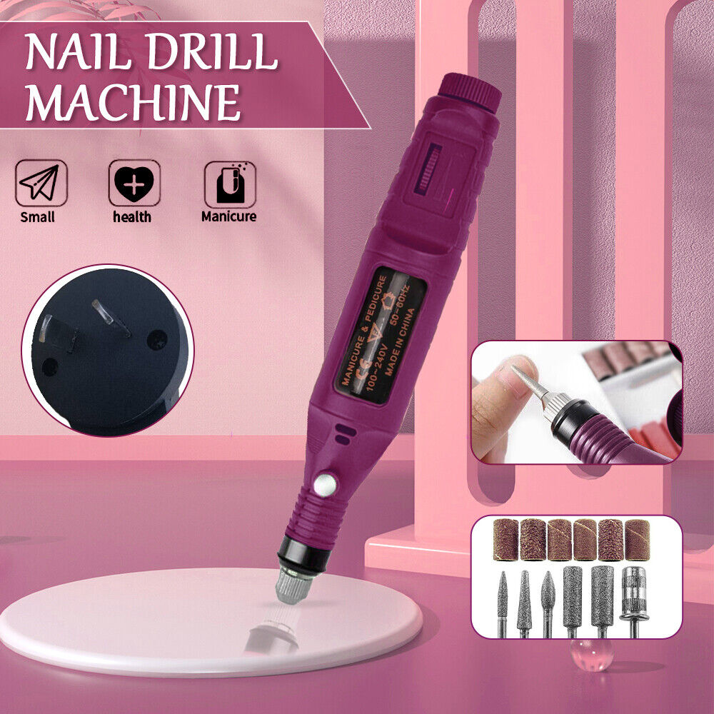 Electric Nail Drill Bits 12File Tool Set Machine Acrylic Art Manicure Pen Shaper