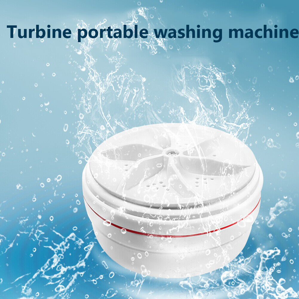 Portable Washing Machine USB Powered Mini Turbo Washer Rotating for Home Travel