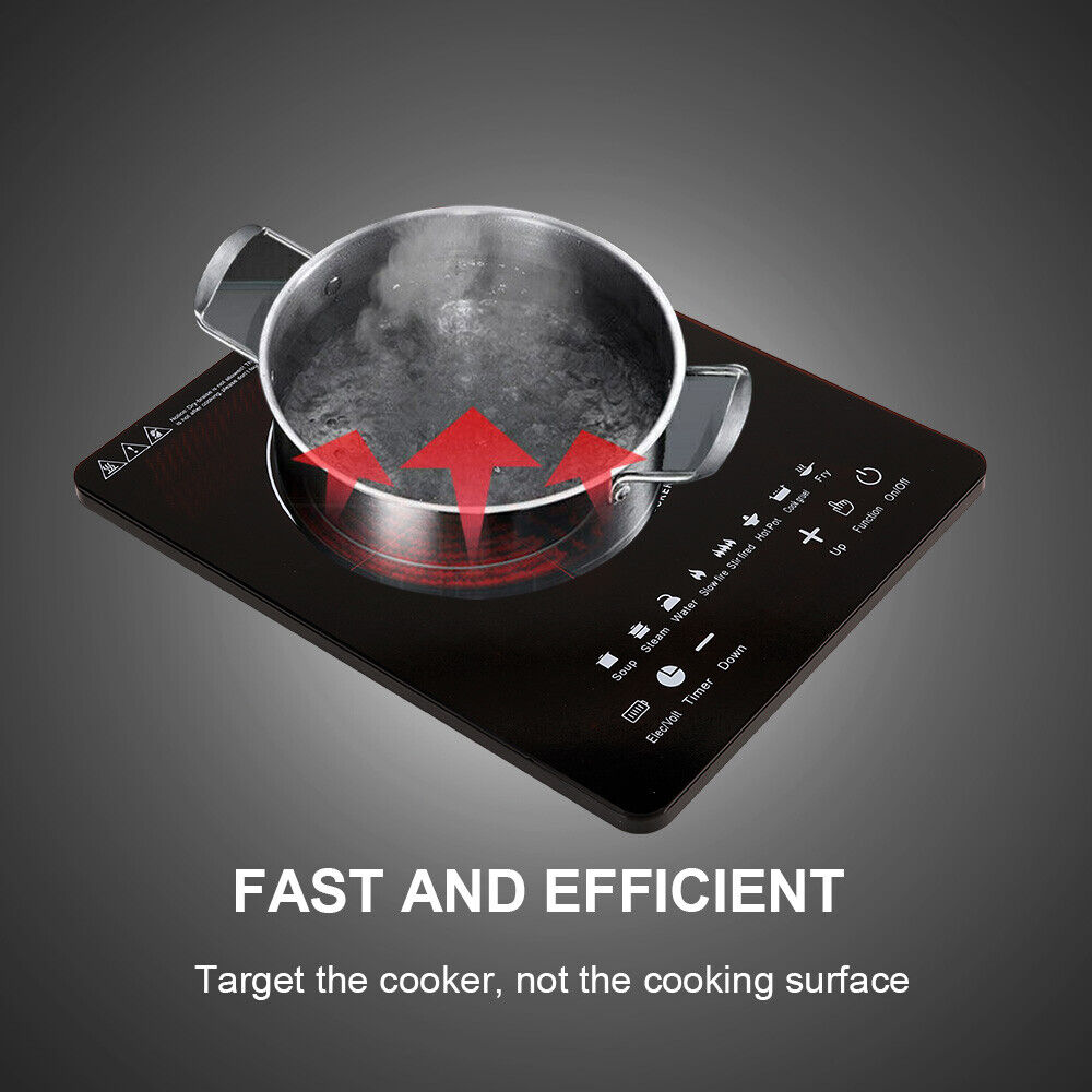 Portable Electric Induction Cooktop Stove Ceramic Cook Top AU Plug Touch Control