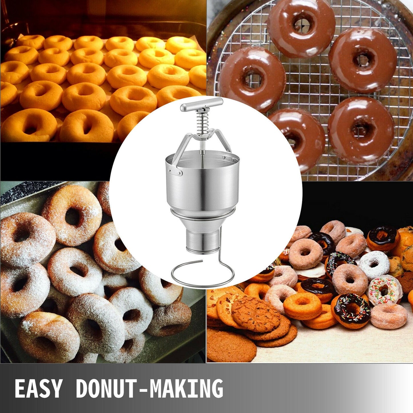 5L Donut Dispenser Maker DIY Doughnut Depositor Hopper Bakery Kitchen Tool