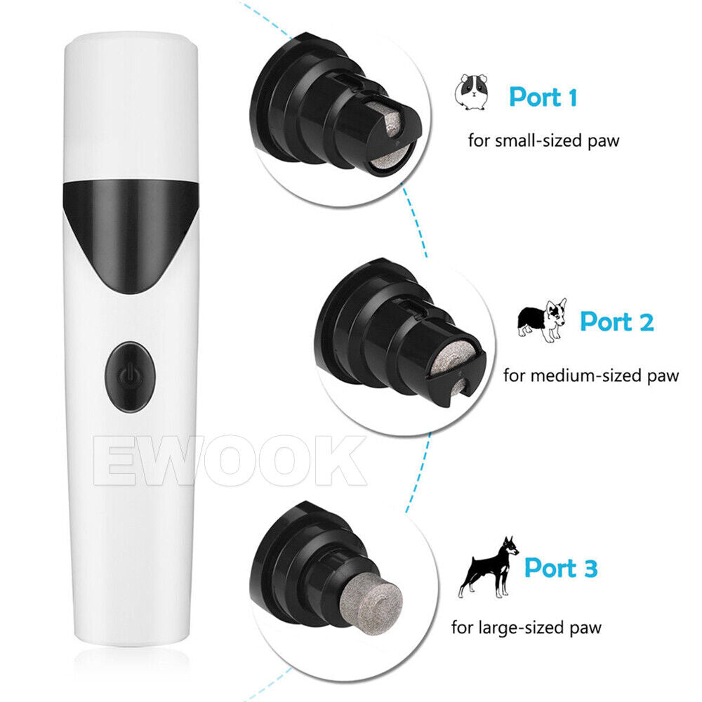 Pet Clippers Dog Cat Nail Claw Grooming Grinder Trimmer Electric Nail File 2022