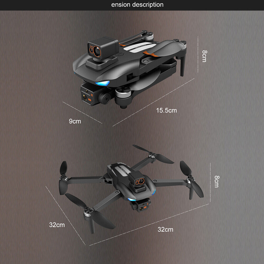 WiFi Drone 8K ESC Dual Camera Obstacle Avoidance 5G GPS FPV Follow Me Quadcopter