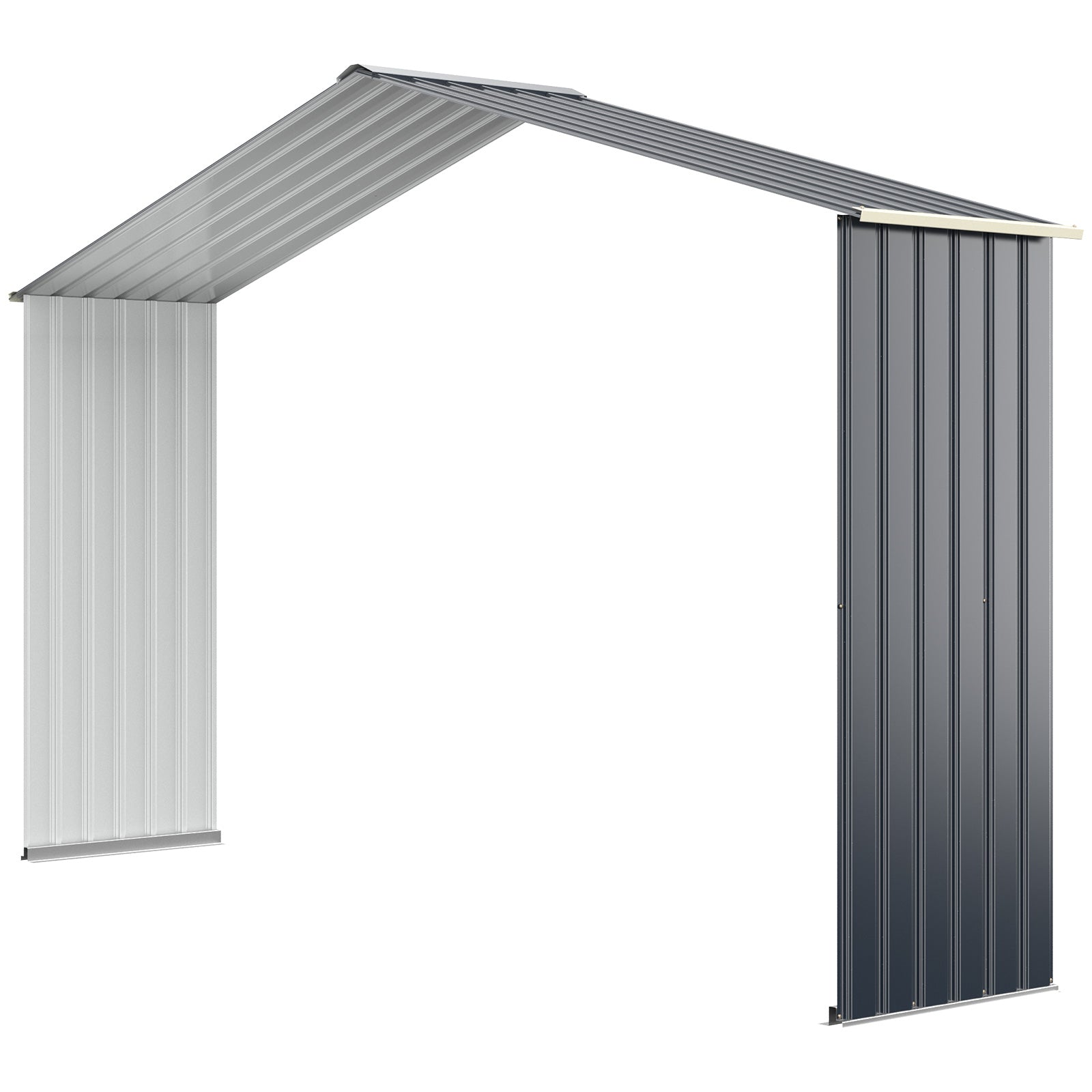 Metal Storage Shed for Garden and Tools w/Sliding Double Lockable Doors