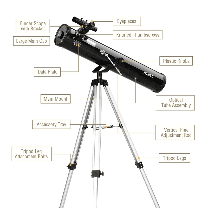 Astronomical Space Telescope with Tripod 114mm Aperture 675x Zoom