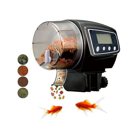 Automatic Fish Feeder, Adjustable Feeding Dose and Frequency Digital Fish Feeder Aquarium Food Dispenser
