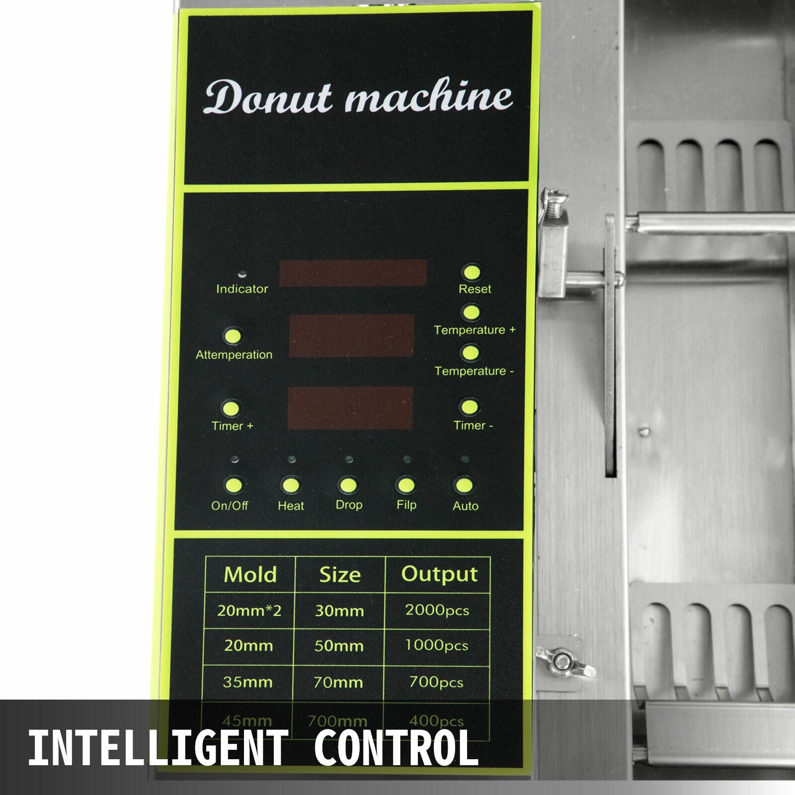 Commercial Automatic Donut Maker Machine Fryer w/ 3 Sets Mold 2 Trays 3KW
