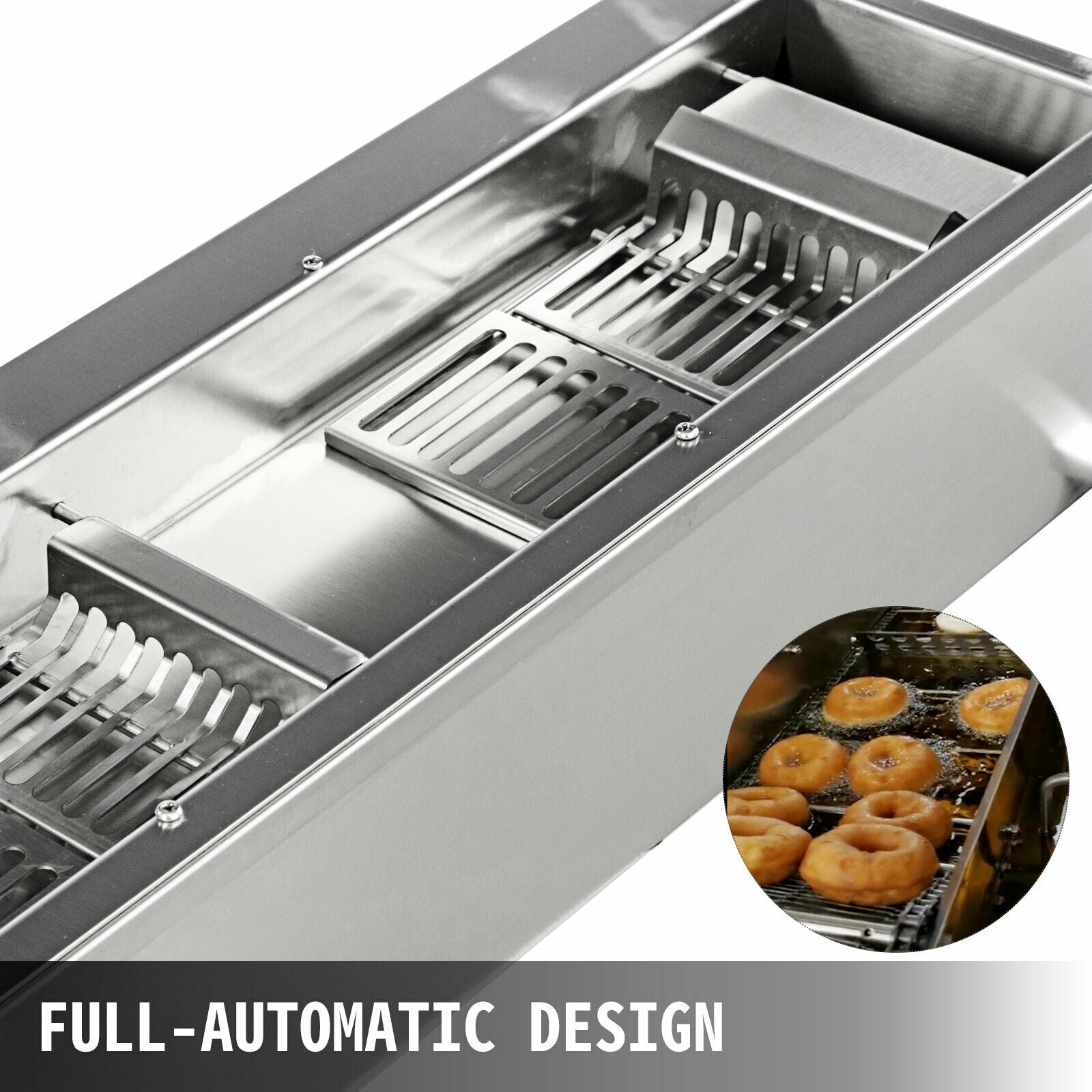 Commercial Automatic Donut Maker Machine Fryer w/ 3 Sets Mold 2 Trays 3KW
