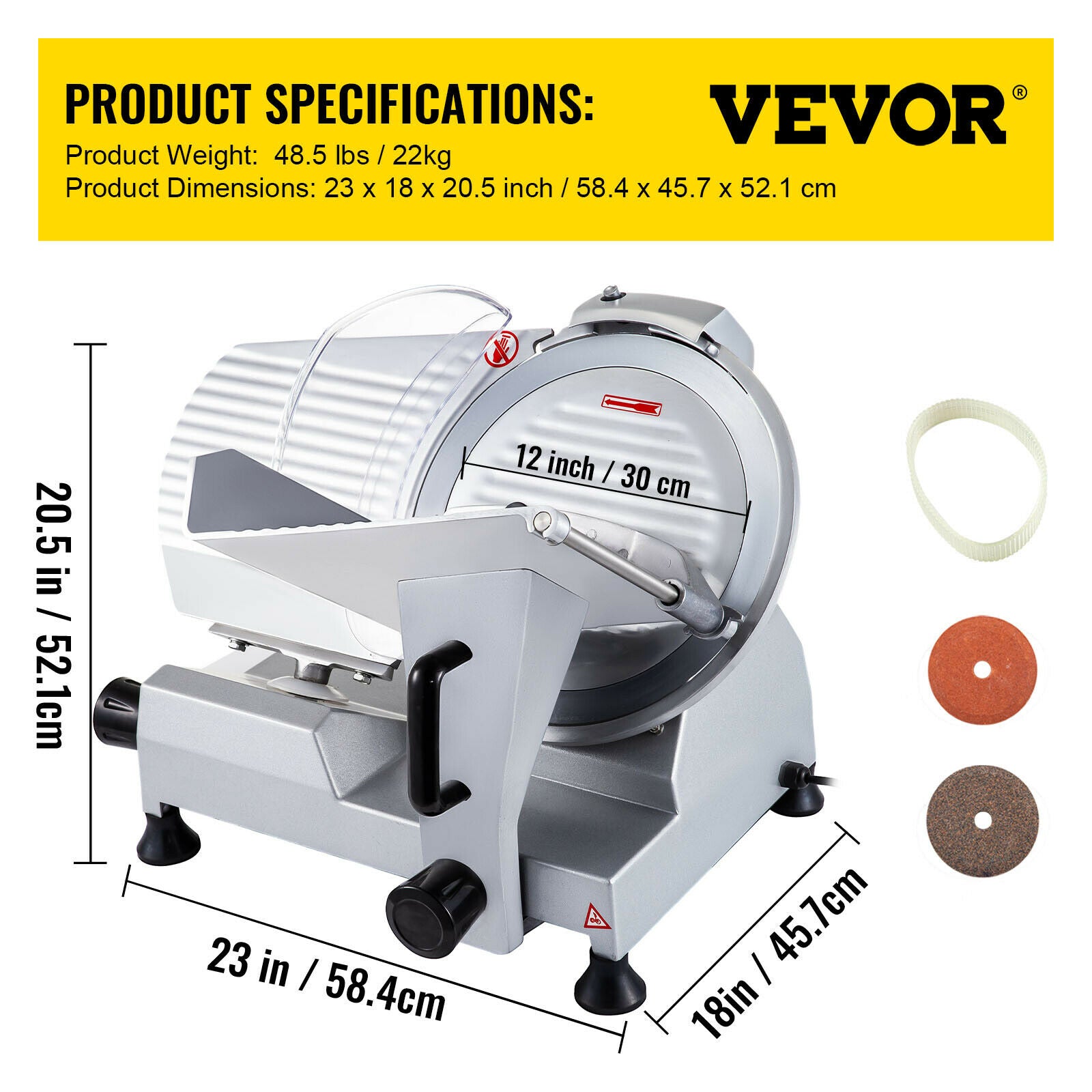 Commercial Meat Slicer 12" Food Cutter Electric Deli Machine 300mm