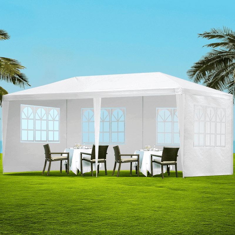 Instant Outdoor Gazebo 3x6 Party Wedding Tent White