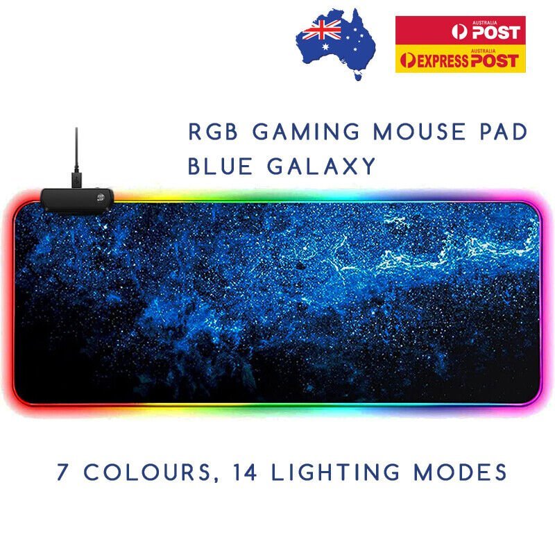 LED Gaming Mouse Pad RGB Keyboard Desk Non-slip Mousepad Mat Large Extended 80cm
