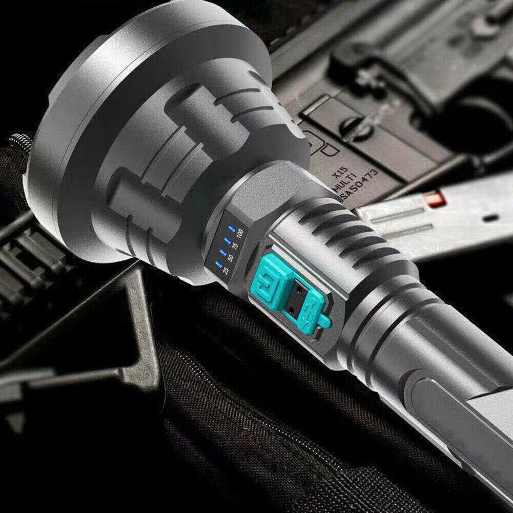 LED Light Super Bright USB Rechargeable Tactical Flashlight Torch 90000LM
