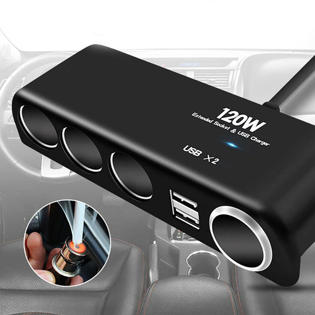 Multi Socket USB Car Charger / Lighter USB Adapter - 12V-24V