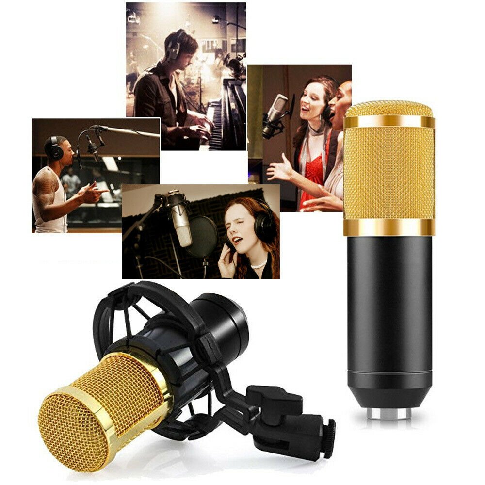 Professional Microphone with Condenser Gold