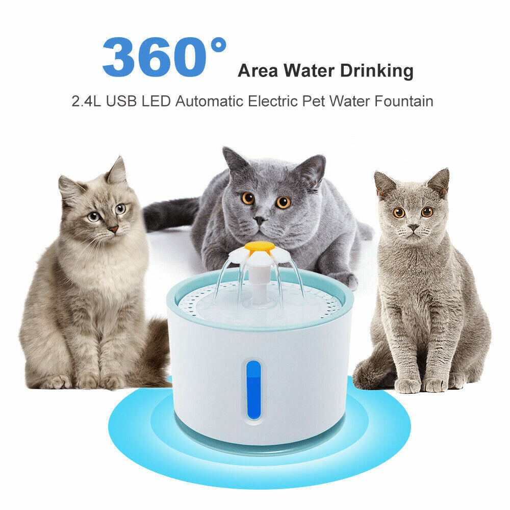 Automatic Pet Water Fountain Electric for Dog/Cat with LEDs
