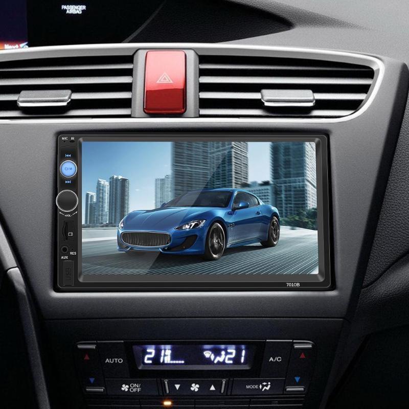 Bluetooth Double 2DIN Car Stereo with MP5 Player, Touch Screen, FM Radio, USB, and Rearview Camera