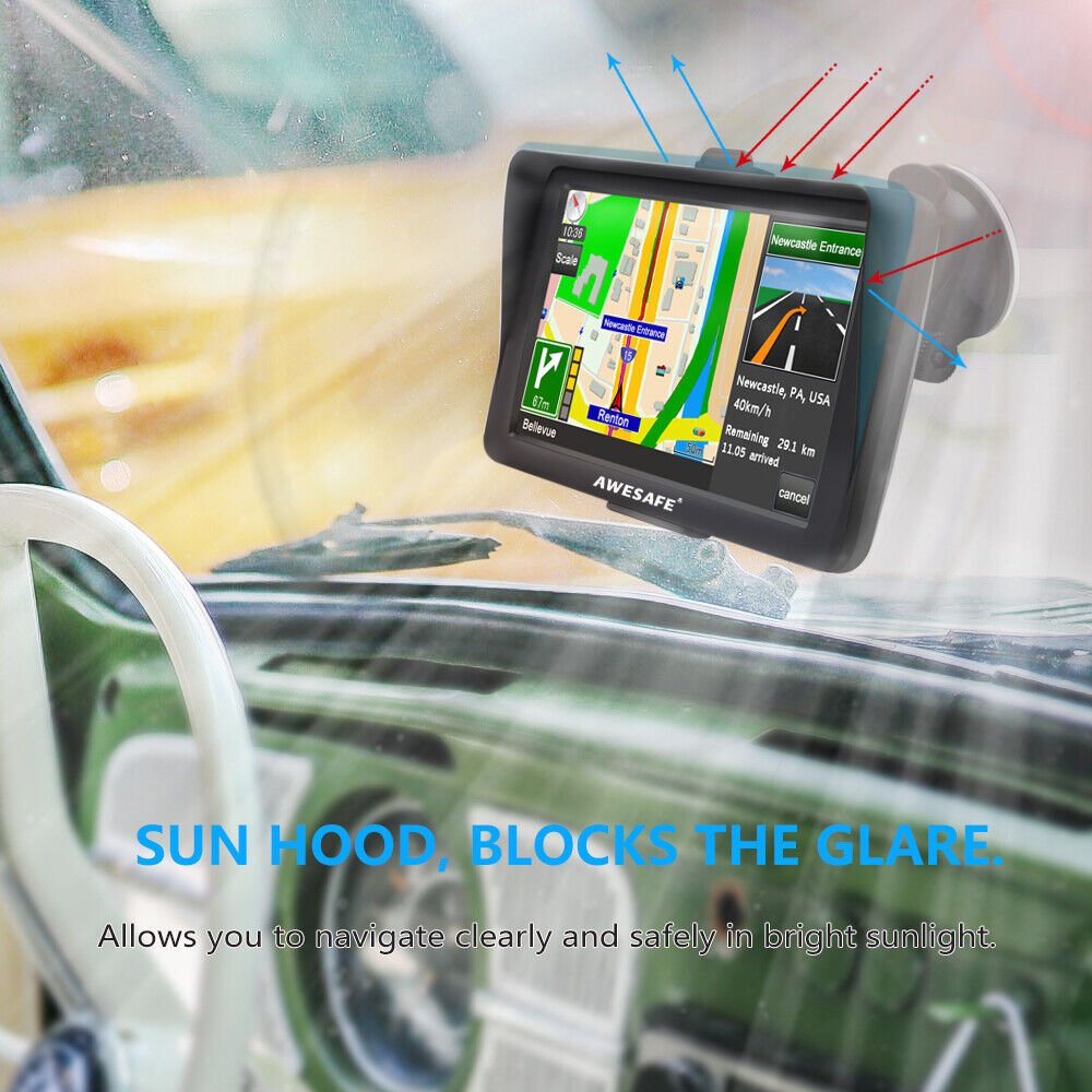 Maps GPS Navigator Sat Nav with Bluetooth+Reverse Camera