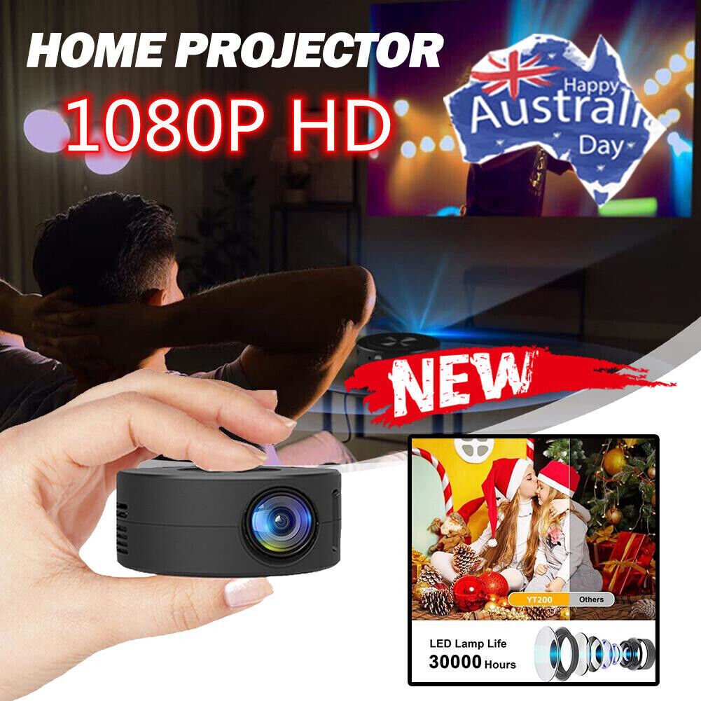 Handheld Portable Mini Projector Full HD 1080P Smartphone Compatible