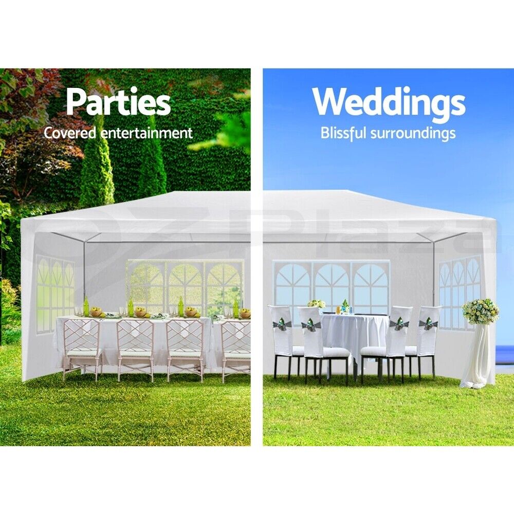 Instant Outdoor Gazebo 3x6 Party Wedding Tent White
