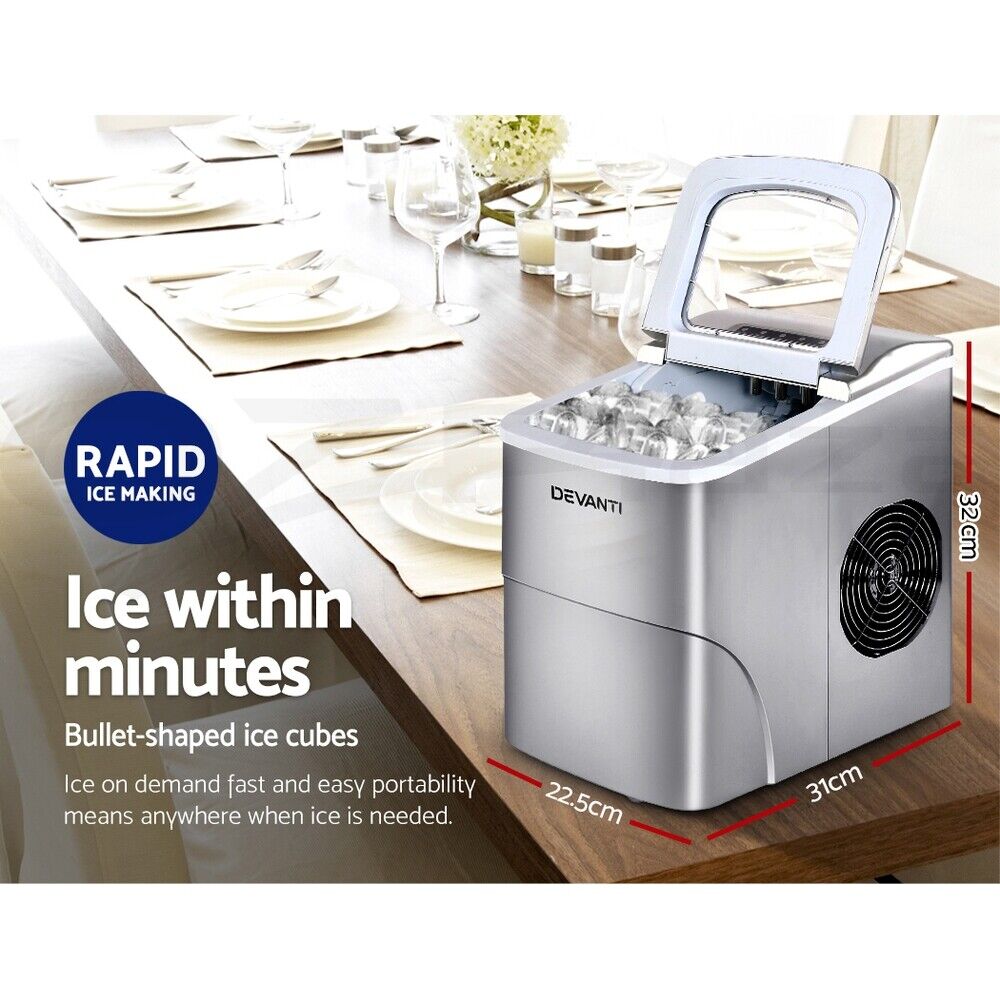 Portable Ice Maker Commercial Machine Ice Cube 2L