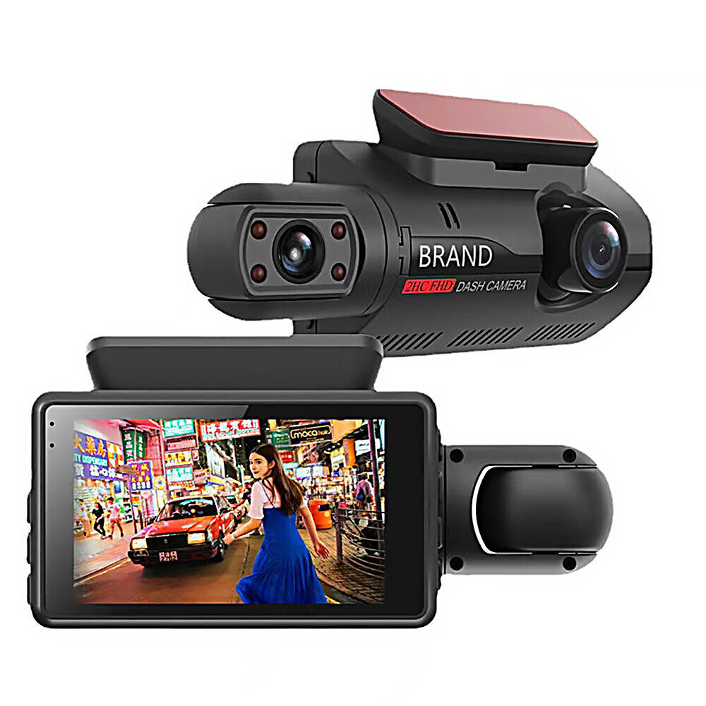 HD 1080P Car DVR 3" Lens Dash Cam Front and Rear Video Recorder Camera G-sensor