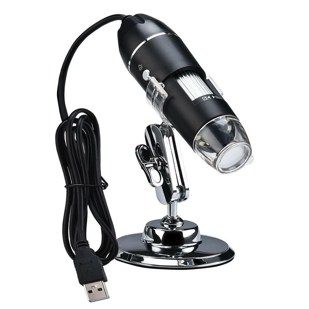 Portable Microscope 1600X 8LED Camera Magnifier Tool USB Digital