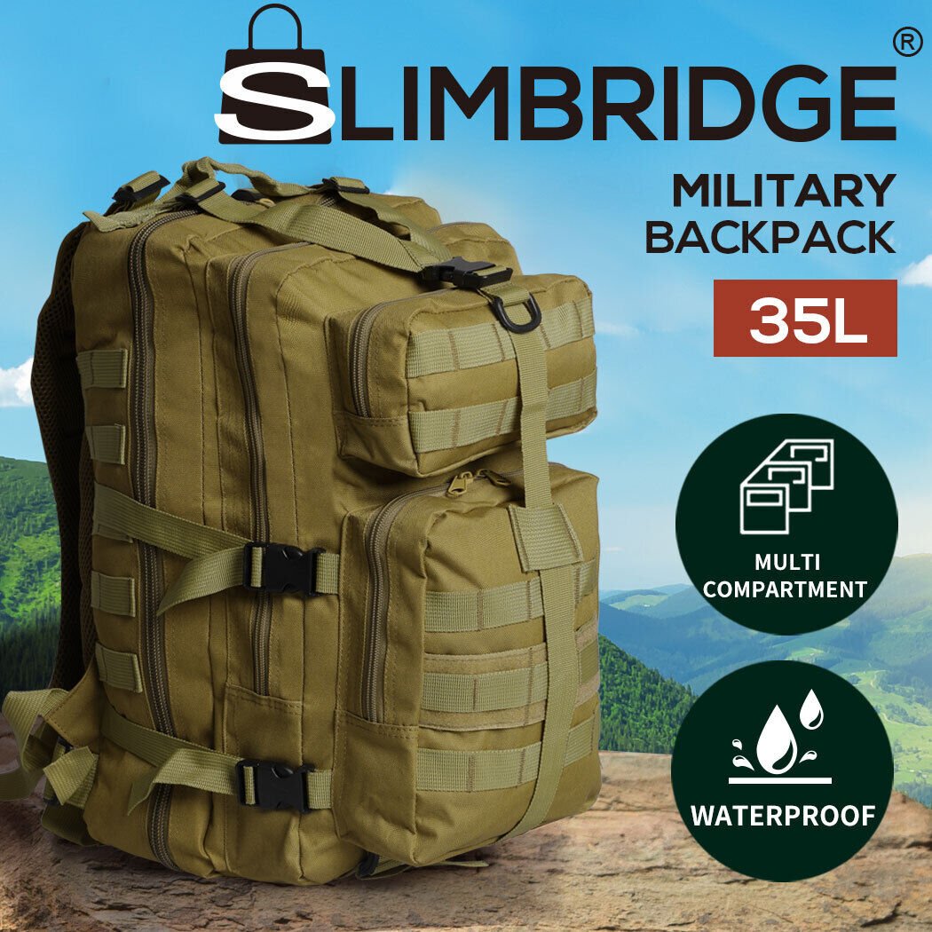 35L Military Tactical Backpack Camping Rucksack Outdoor Trekking