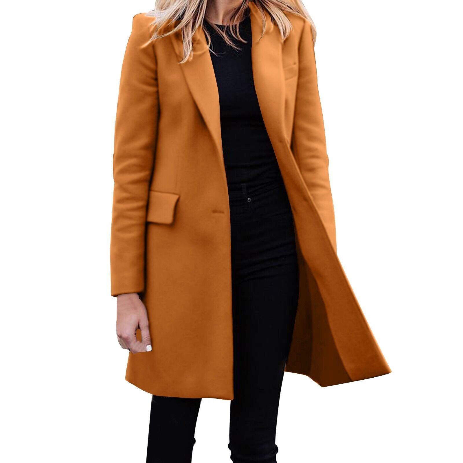 Stay Fashionable and Cozy with Our Women's Petite Long Slim Coat - Perfect for Winter!