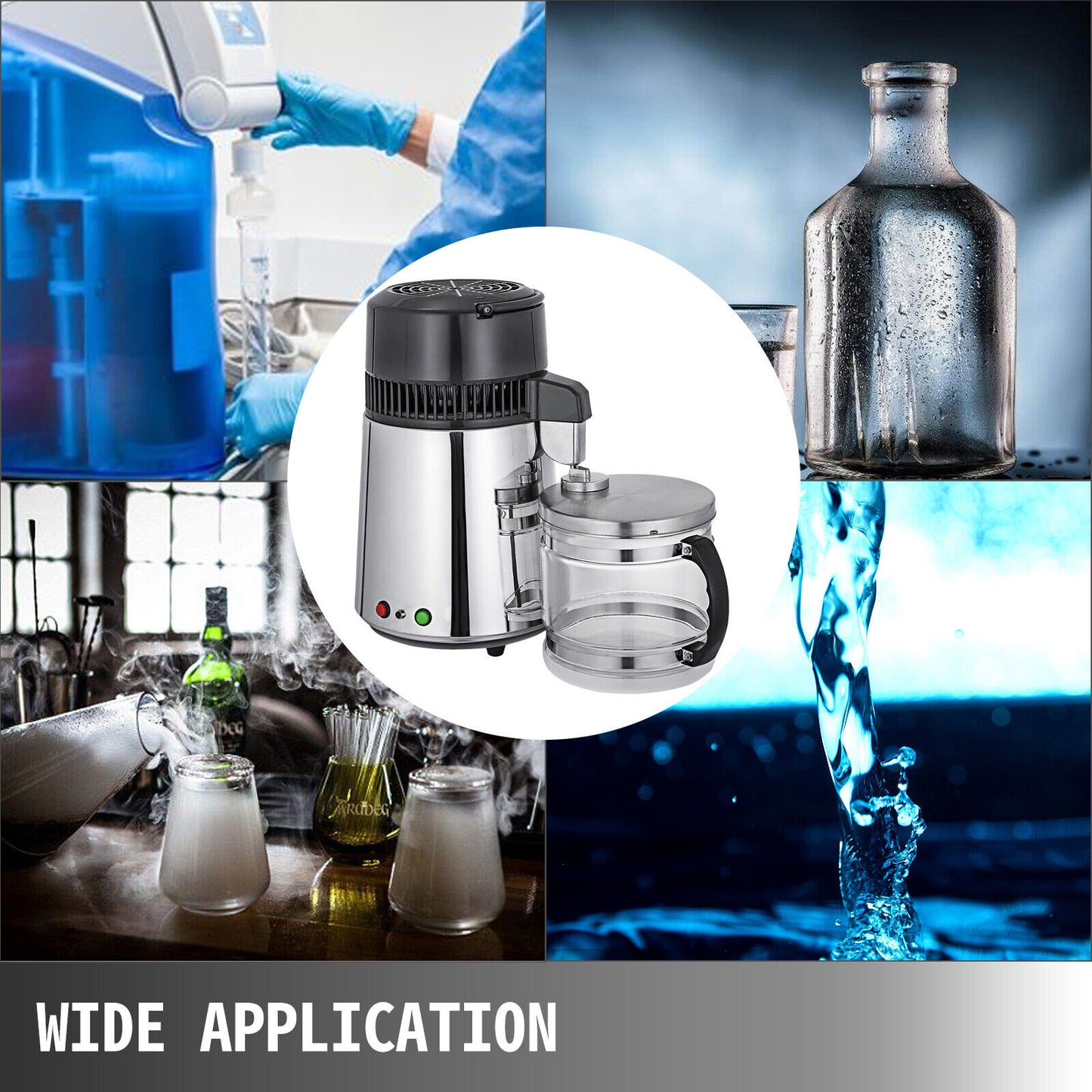 Pure and Refreshing: VEVOR 4L Water Distiller for Distilled Water Purification in Dental and Home Settings