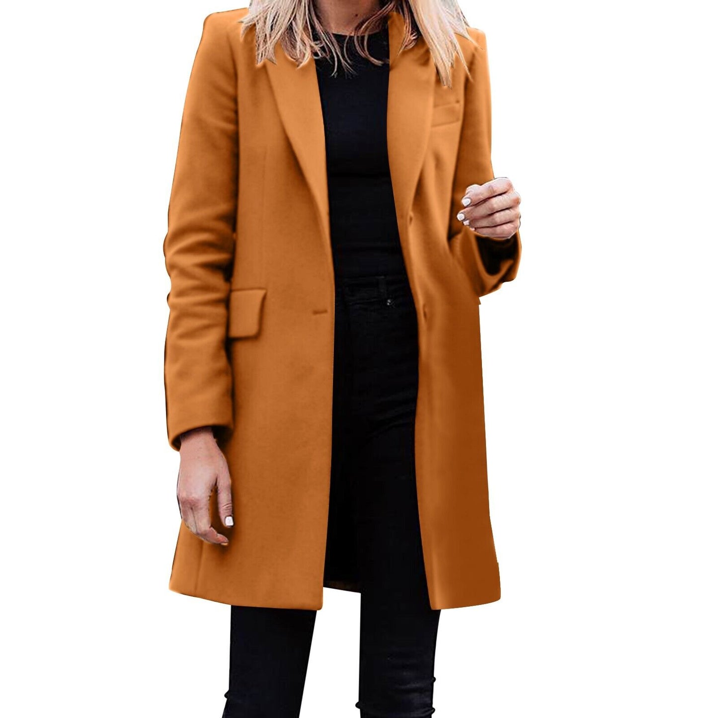 Stay Fashionable and Cozy with Our Women's Petite Long Slim Coat - Perfect for Winter!