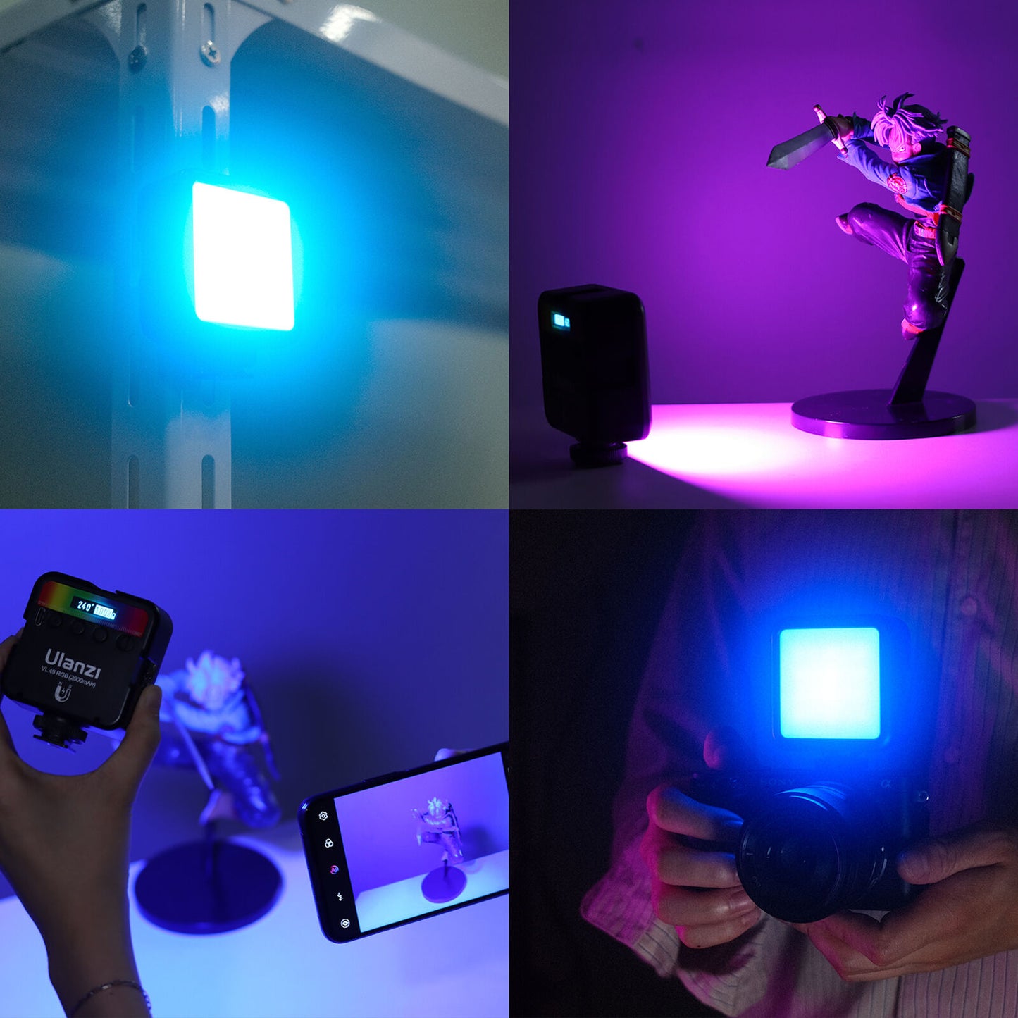 RGB Pocket LED Video Light Lamp For Photography Studio 2500K-9000K