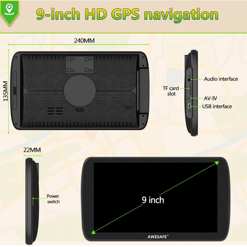 Car GPS Navigator Maps for Car & Truck with Reverse camera