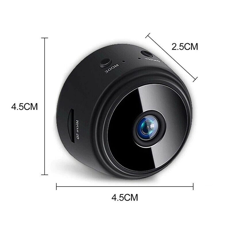 Mini Security Camera with Night Vision & Microphone
