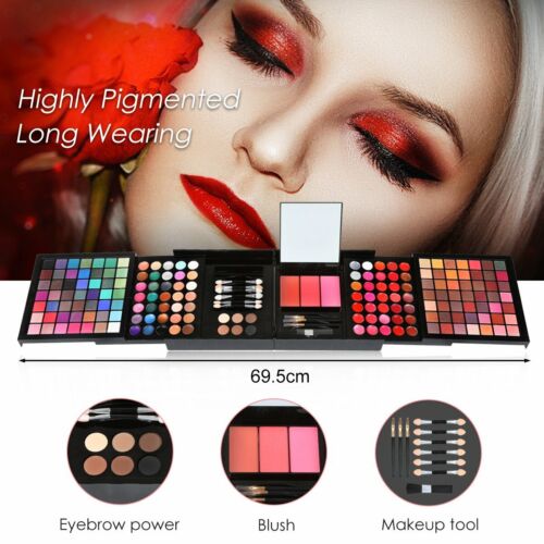 Unleash Your Inner Beauty with 177-Color Makeup Kit: Cosmetic Set for Girls Featuring Eyeshadow Palette, Lipsticks, and Stylish Beauty Case