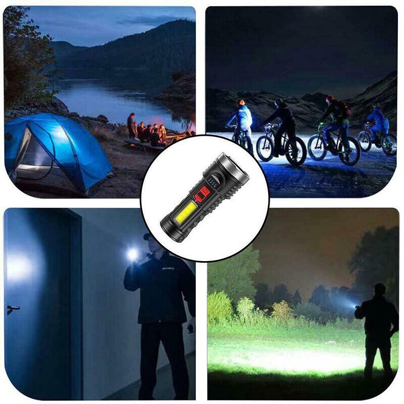 Super Bright Torch 6 Led Flashlight USB Rechargeable Tactical Light 120000LM