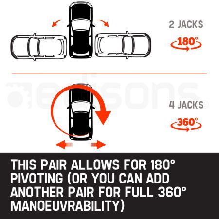 Vehicle Positioning Jacks Hydraulic - 2 x 12 Inch Wheel Dolly Car Go Jack Pair
