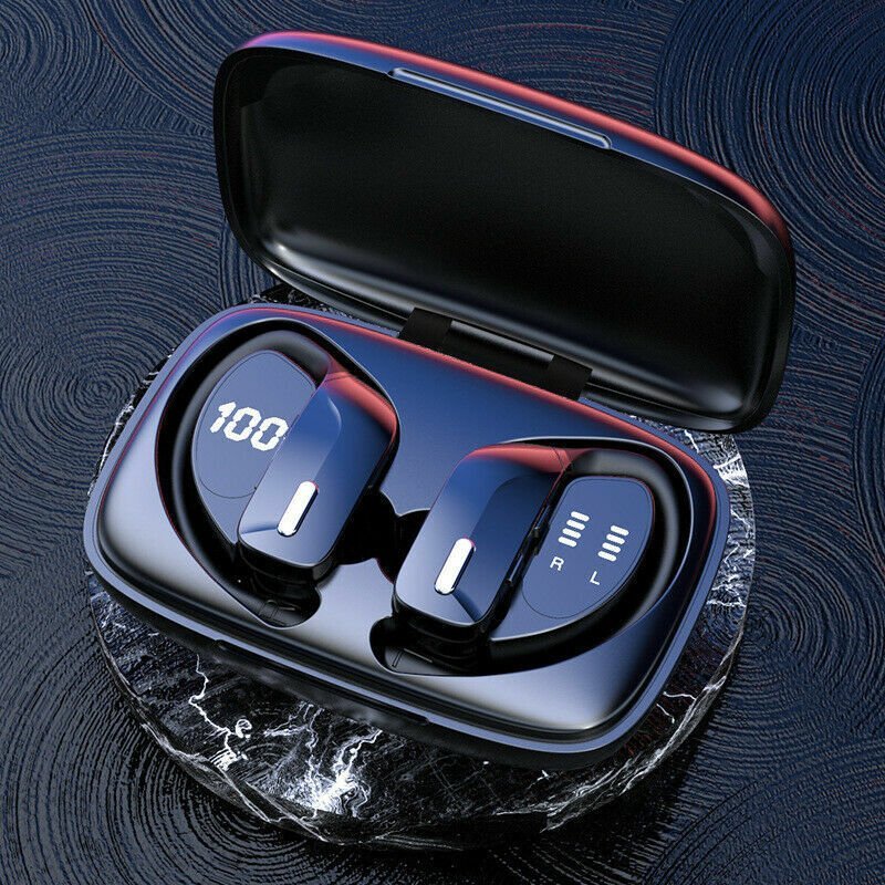 Wireless Bluetooth Earphones Headphones Sport Gym Earbuds with Mic Sweatproof & Waterproof
