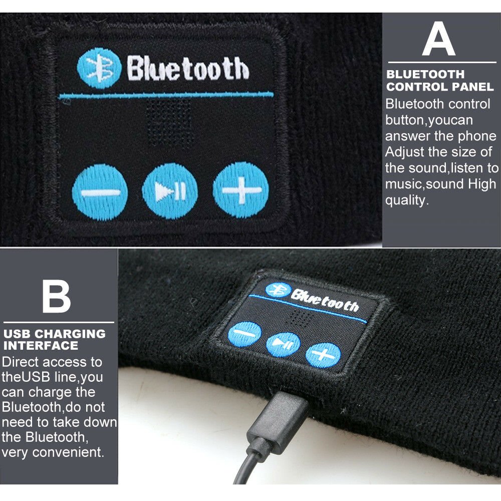 Wireless Bluetooth Headband Earphone Stereo Sport Headphone Headset Sleep AU